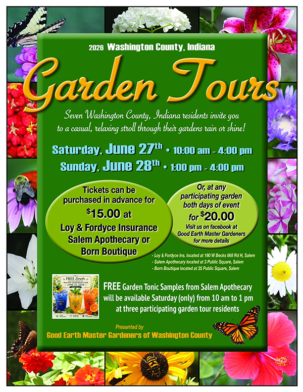 You're invited to the Annual Garden Tours of Washington County brought to you by the Good Earth Master Gardeners You're invited to the Annual Garden Tours of Washington County brought to you by the Good Earth Master Gardeners